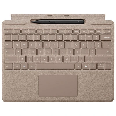 Clavier Surface Pro de Microsoft avec stylet Slim Pen pour Surface Pro (11e édition)/Pro 8/Pro 9 - Dune - Bilingue