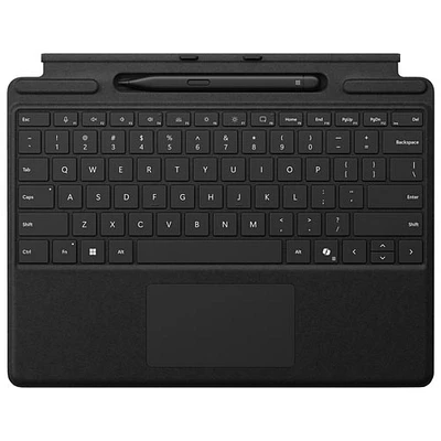 Clavier Surface Pro de Microsoft avec stylet Slim Pen pour Surface Pro (11e édition)/Pro 8/Pro 9 - Noir - Bilingue