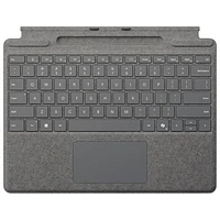 Clavier Surface Pro de Microsoft avec rangement pour stylet pour Surface Pro (11e édition)/Pro 8/Pro 9 - Platine - Anglais