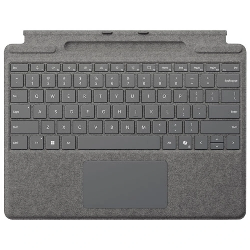 Microsoft Surface Pro Keyboard with Pen Storage for Surface Pro 13" / Pro (11th Edition) / Pro 8 / Pro 9 -Platinum -Bil