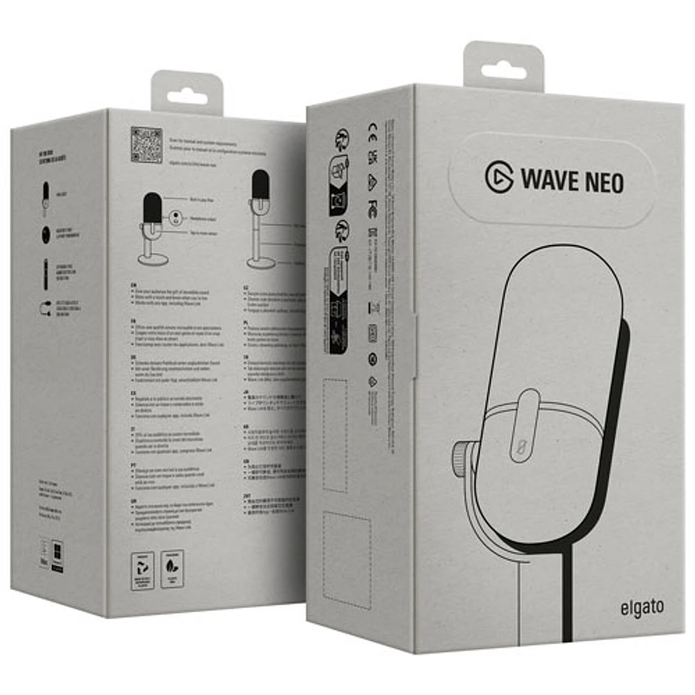 Microphone cardioïde USB Wave Neo d'Elgato - Blanc