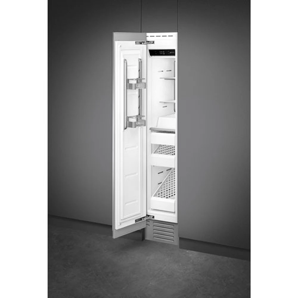 Smeg 8.5 Cu. Ft. Upright Freezer with Internal Ice Maker (FZU18LX) - Stainless Steel