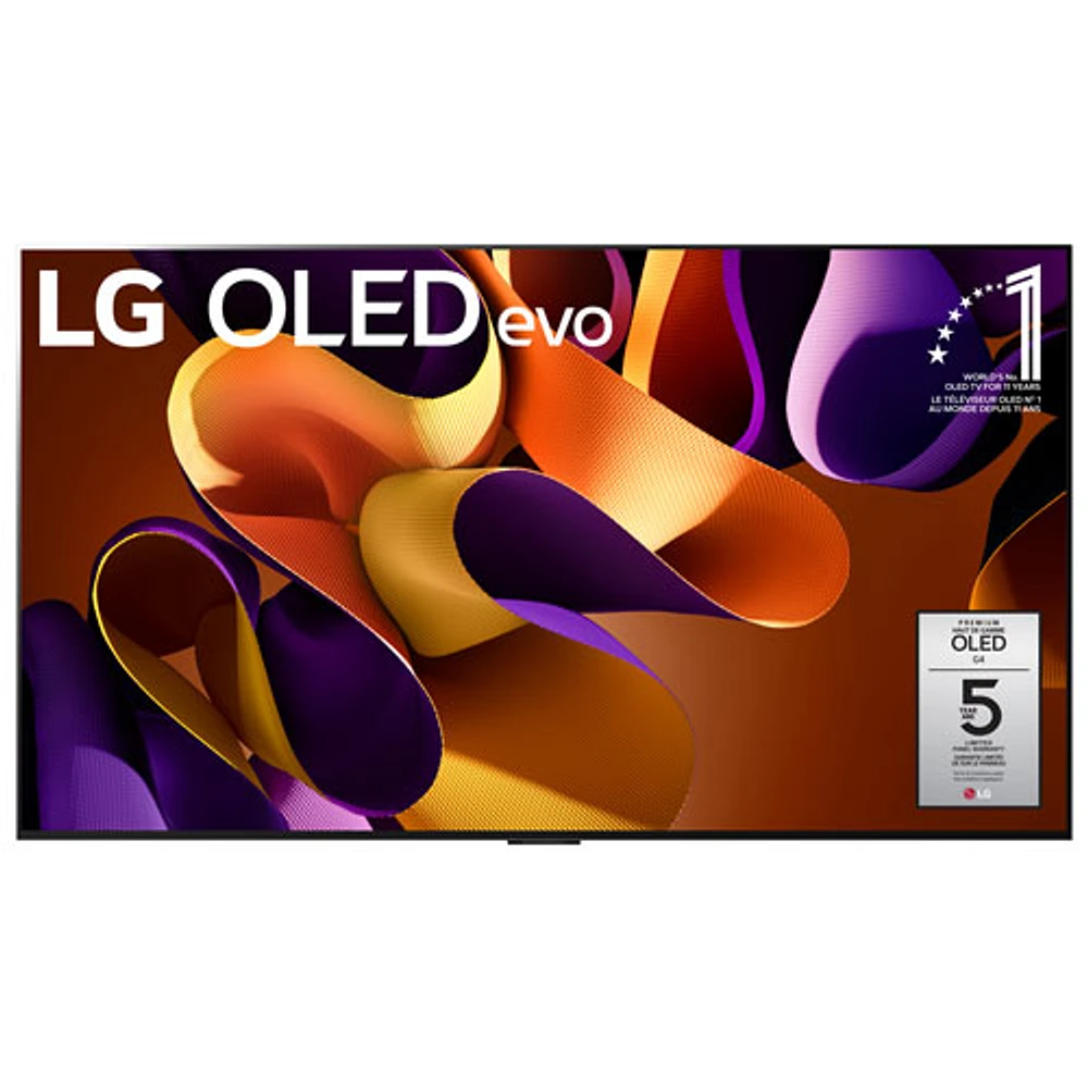 Téléviseur intelligent webOS HDR DELO UHD 4K de 77 po evo G4 de LG (OLED77G4WUA) - 2024