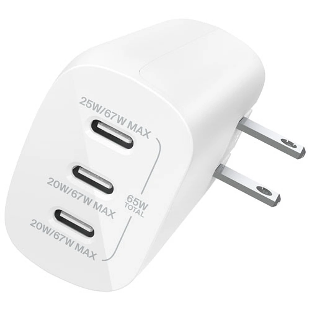 Belkin BoostCharge Pro 3-Port USB-C Wall Charger (WCC002dqWH) - White