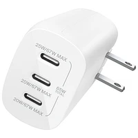 Chargeur mural à 3 ports USB-C BoostCharge Pro de Belkin (WCC002dqWH) - Blanc