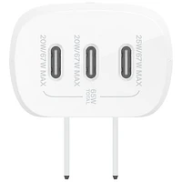 Chargeur mural à 3 ports USB-C BoostCharge Pro de Belkin (WCC002dqWH) - Blanc