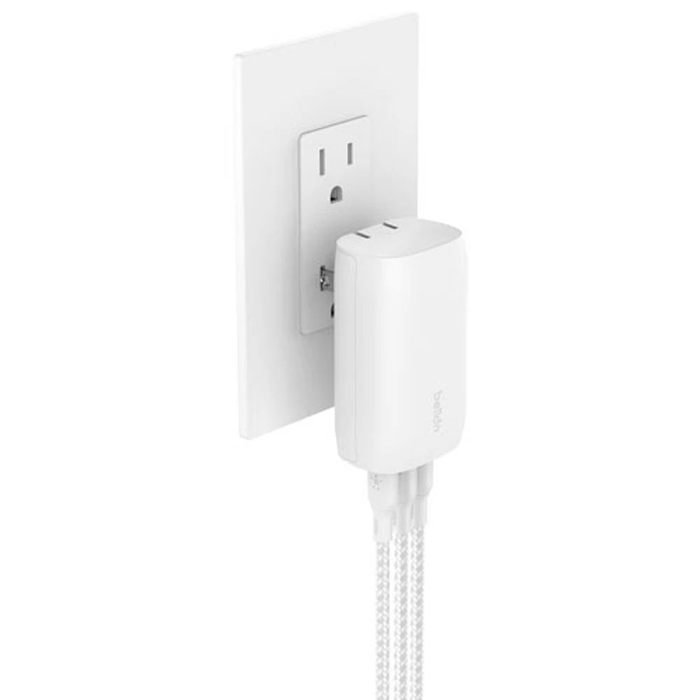 Chargeur mural à 3 ports USB-C BoostCharge Pro de Belkin (WCC002dqWH) - Blanc