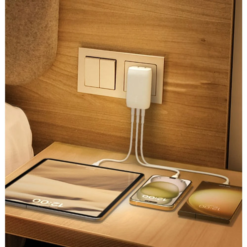 Chargeur mural à 3 ports USB-C BoostCharge Pro de Belkin (WCC002dqWH) - Blanc