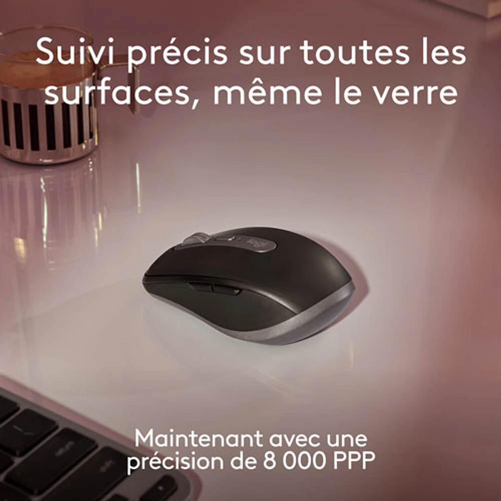 Souris compacte sans fil Darkfield MX Anywhere 3S de Logitech pour Mac - Gris pâle - Exclusivité de Best Buy