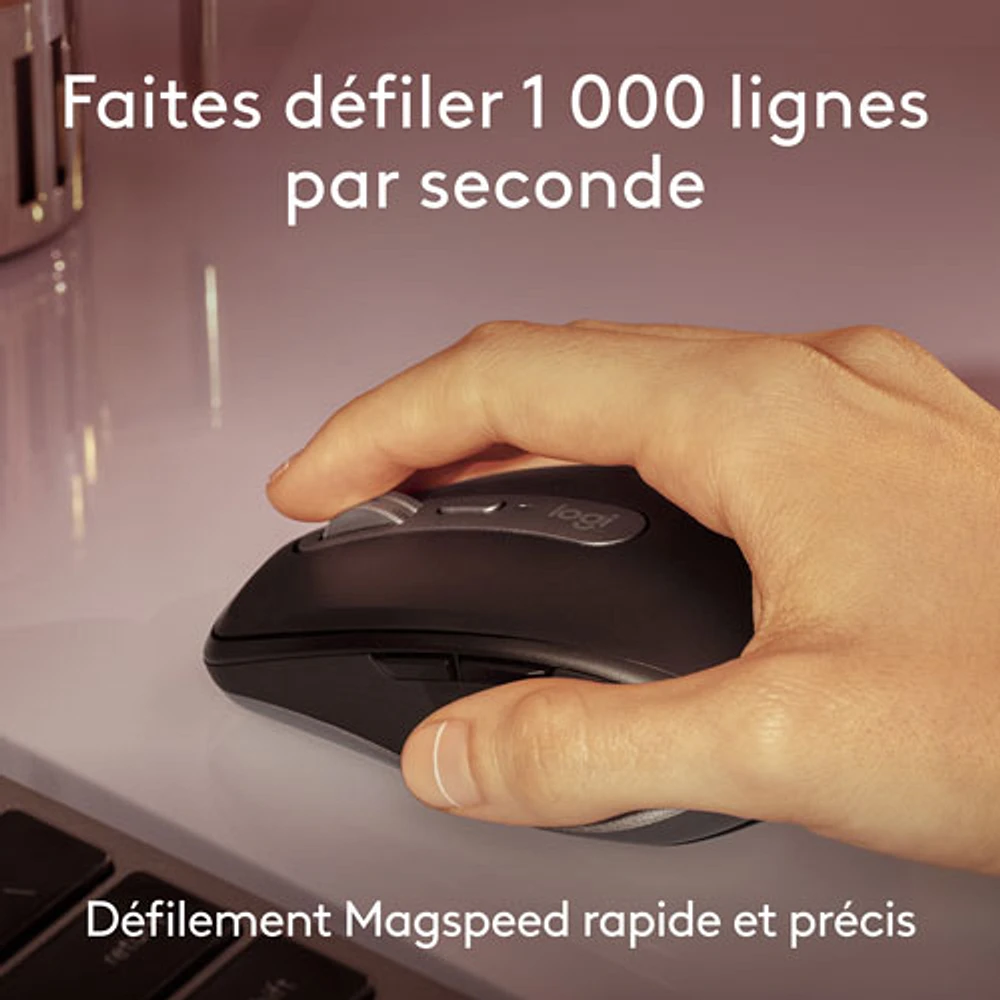 Souris compacte sans fil Darkfield MX Anywhere 3S de Logitech pour Mac - Gris pâle - Exclusivité de Best Buy