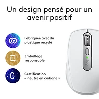 Souris compacte sans fil Darkfield MX Anywhere 3S de Logitech pour Mac - Gris pâle - Exclusivité de Best Buy