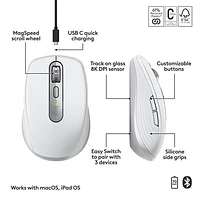 Logitech MX Anywhere 3S Wireless Compact Darkfield Mouse for Mac - Pale Grey - Only at Best Buy