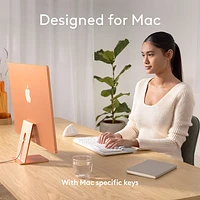 Clavier ergonomique pleine grandeur sans fil Wave Keys de Logitech pour Mac - Blanc cassé