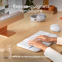 Clavier ergonomique pleine grandeur sans fil Wave Keys de Logitech pour Mac - Blanc cassé