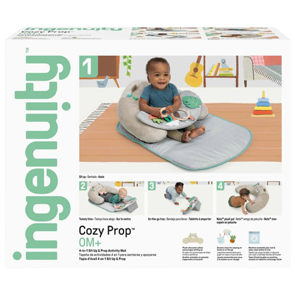 Ingenuity Cozy Prop 4-in-1 Sit Up & Prop Activity Mat - Nate