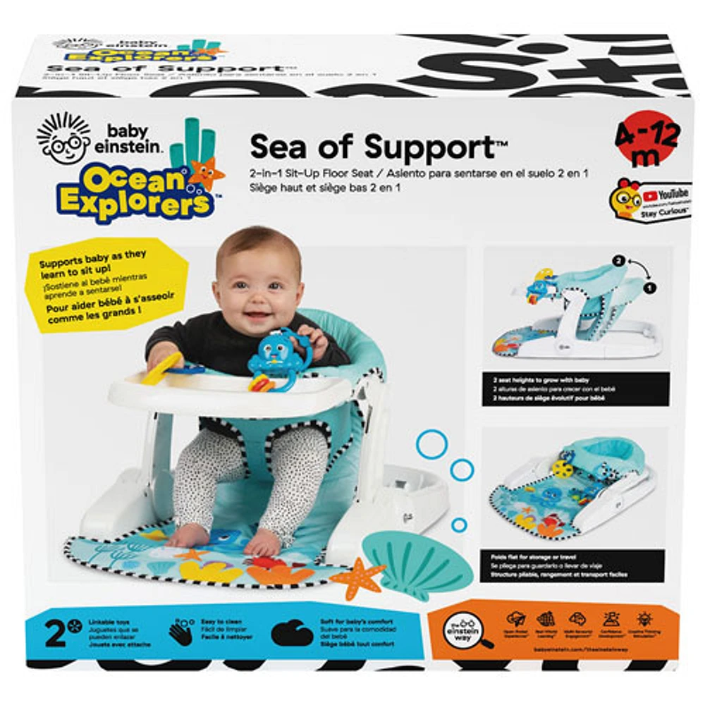 Siège de plancher 2-en-1 Ocean Explorers Sea of Support de Baby Einstein