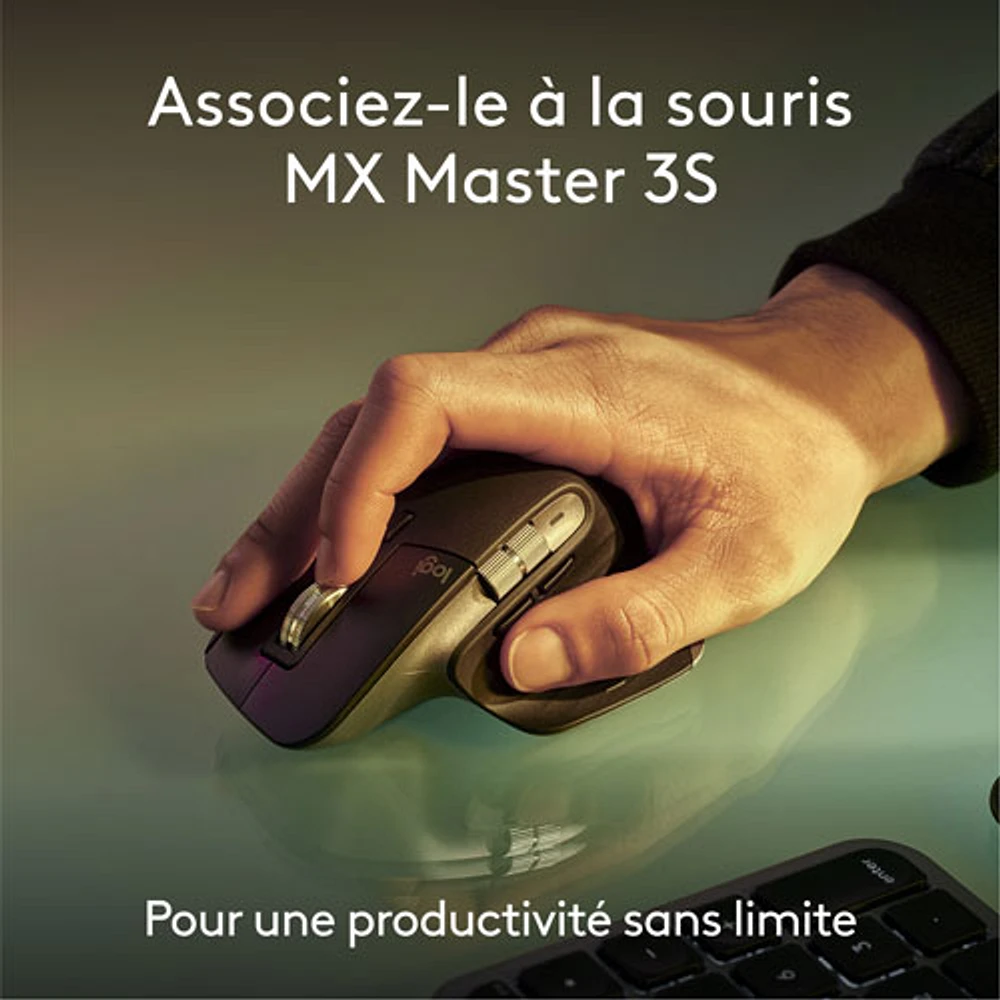 Clavier rétroéclairé sans fil MX Keys S de Logitech pour Mac/iPad - Gris pâle - Exclusivité de Best Buy