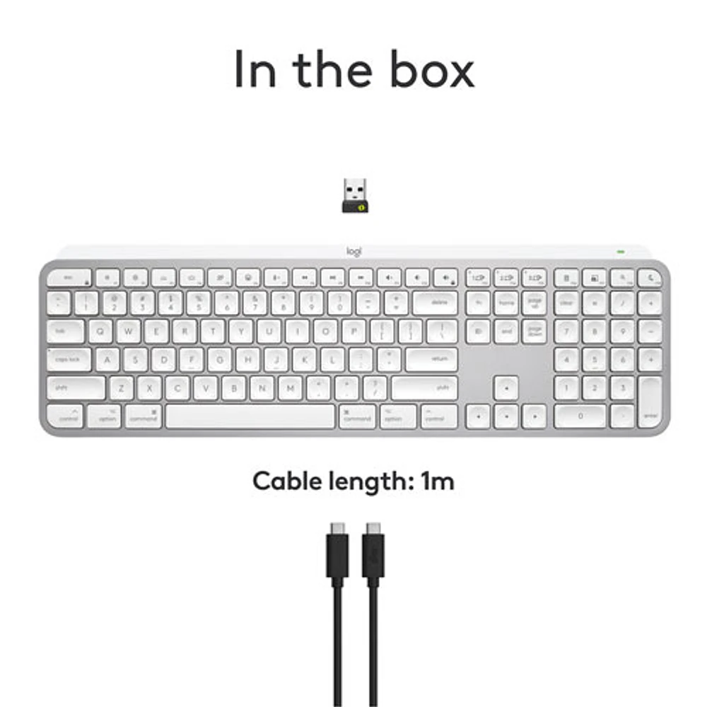 Clavier rétroéclairé sans fil MX Keys S de Logitech pour Mac/iPad - Gris pâle - Exclusivité de Best Buy