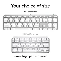 Logitech MX Keys S Wireless Backlit Keyboard for Mac/Ipad - Pale Grey - Only at Best Buy