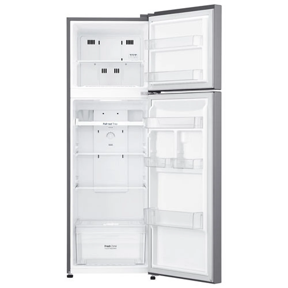 Open Box - LG 22" 9 Cu. Ft. Top Freezer Refrigerator - Platinum Silver Steel - Perfect Condition