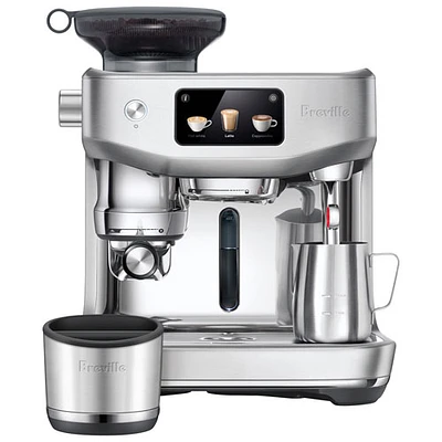 Breville Oracle Jet Espresso Machine with Frother & Coffee Grinder - Brushed Stainless Steel