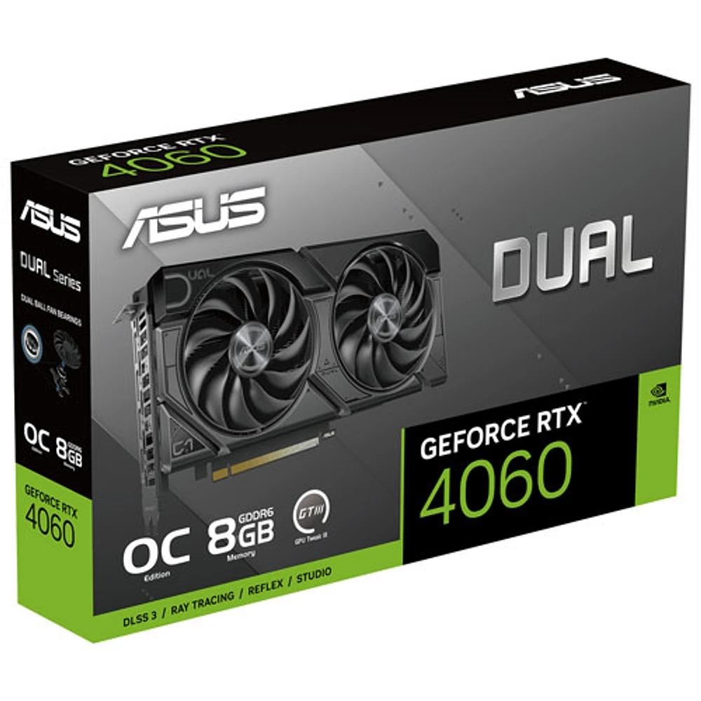 ASUS Dual NVIDIA GeForce RTX 4060 EVO OC 8GB GDDR6 Video Card