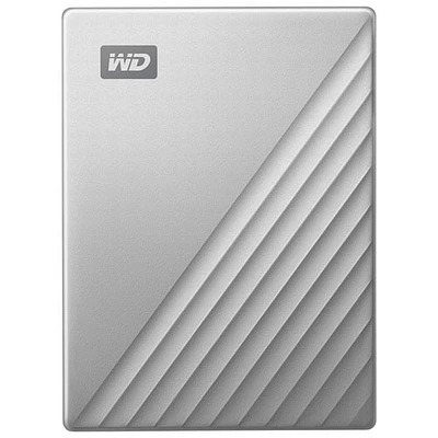 WD My Passport Ultra 6TB USB-C/USB 3.0 External Hard Drive for Mac (WDBGKC0060BSL-WESN) - Silver