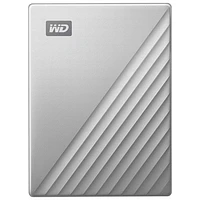 WD My Passport Ultra 6TB USB-C/USB 3.0 External Hard Drive for Mac (WDBGKC0060BSL-WESN) - Silver