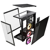 Tour d'ordinateur mi-haute ATX 3500X ARGB de Corsair - Noir