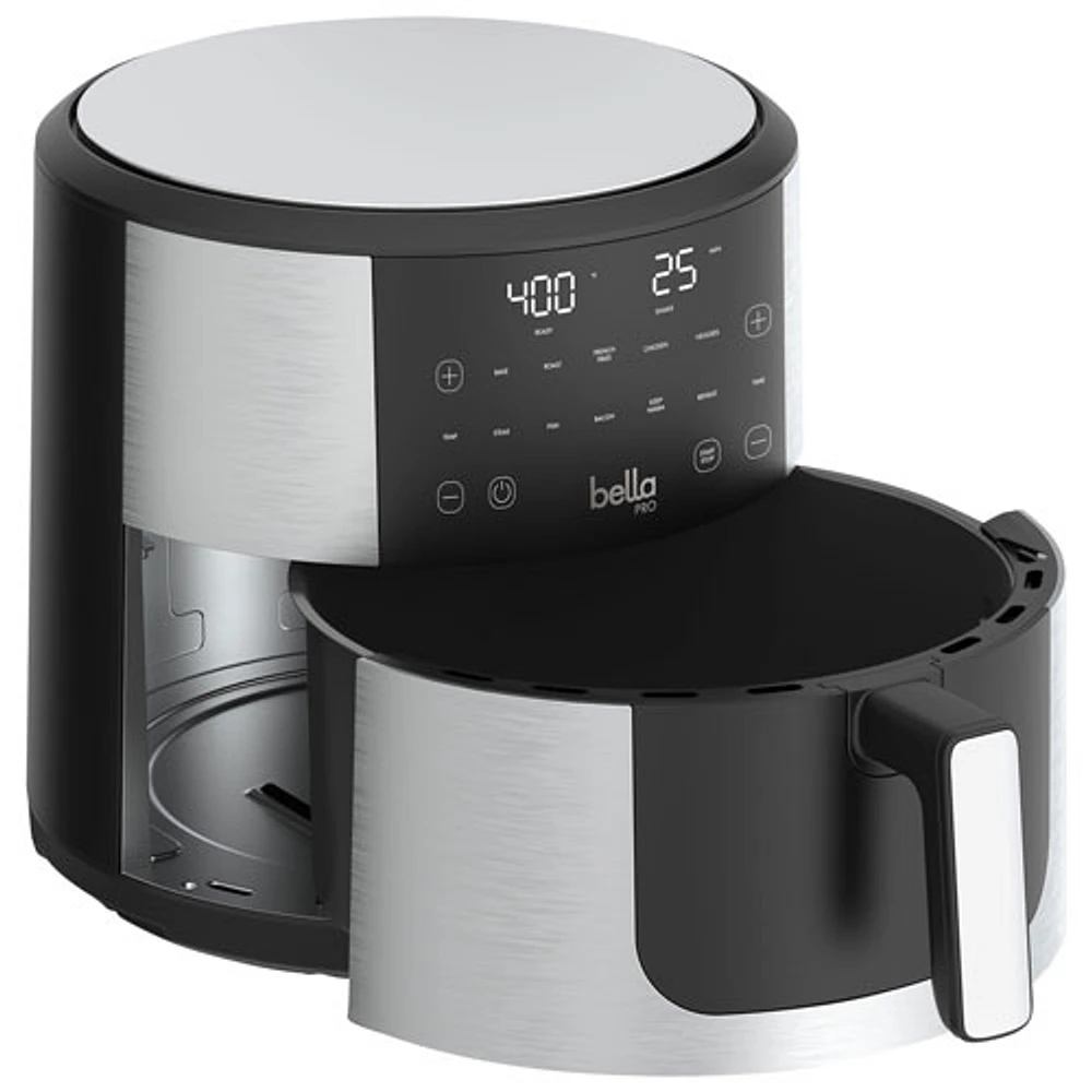 Bella Pro SmartCrisp Digital Air Fyer w/ EverGood Ceramic - 7.6L (8Qt) - Stainless Steel - Only at Best Buy