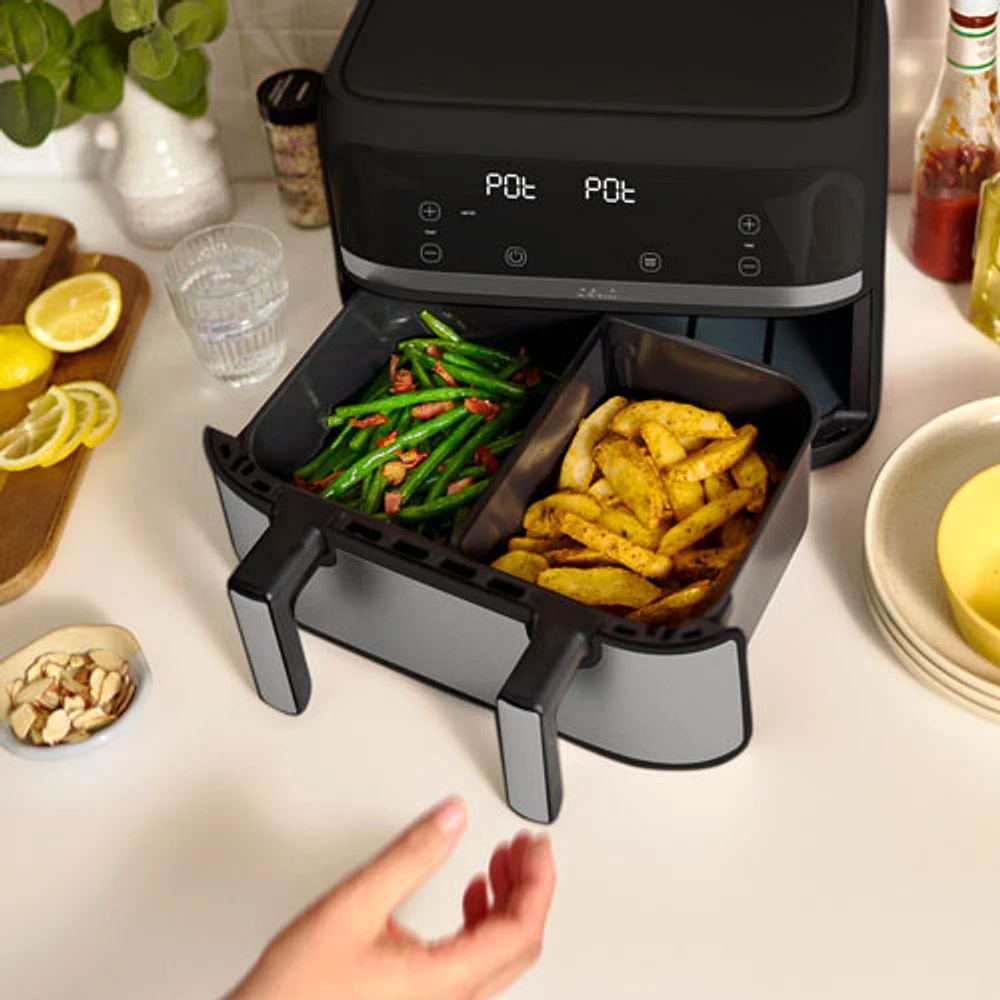 Bella Pro Mini Trizone Flex Air Fryer w/ EverGood Ceramic - 3.8L (4Qt) - Stainless Steel - Only at Best Buy