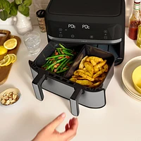 Bella Pro Mini Trizone Flex Air Fryer w/ EverGood Ceramic - 3.8L (4Qt) - Stainless Steel - Only at Best Buy