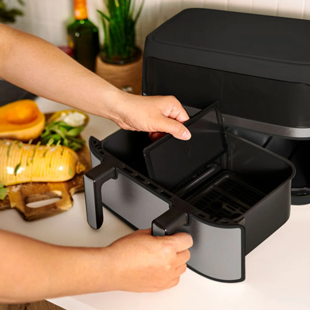 Friteuse à air chaud Pro Mini Trizone Flex de Bella avec céramique EverGood - 3,8 l (4 pte) - Acier inoxydable - Exclusivité de Best Buy