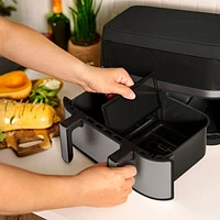 Friteuse à air chaud Pro Mini Trizone Flex de Bella avec céramique EverGood - 3,8 l (4 pte) - Acier inoxydable - Exclusivité de Best Buy