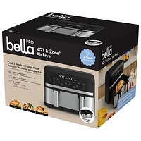 Friteuse à air chaud Pro Mini Trizone Flex de Bella avec céramique EverGood - 3,8 l (4 pte) - Acier inoxydable - Exclusivité de Best Buy