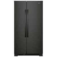 Open Box - Whirlpool 36" 24.9 Cu. Ft. Side-by-Side Refrigerator with LED Lighting - Black - Perfect Condition