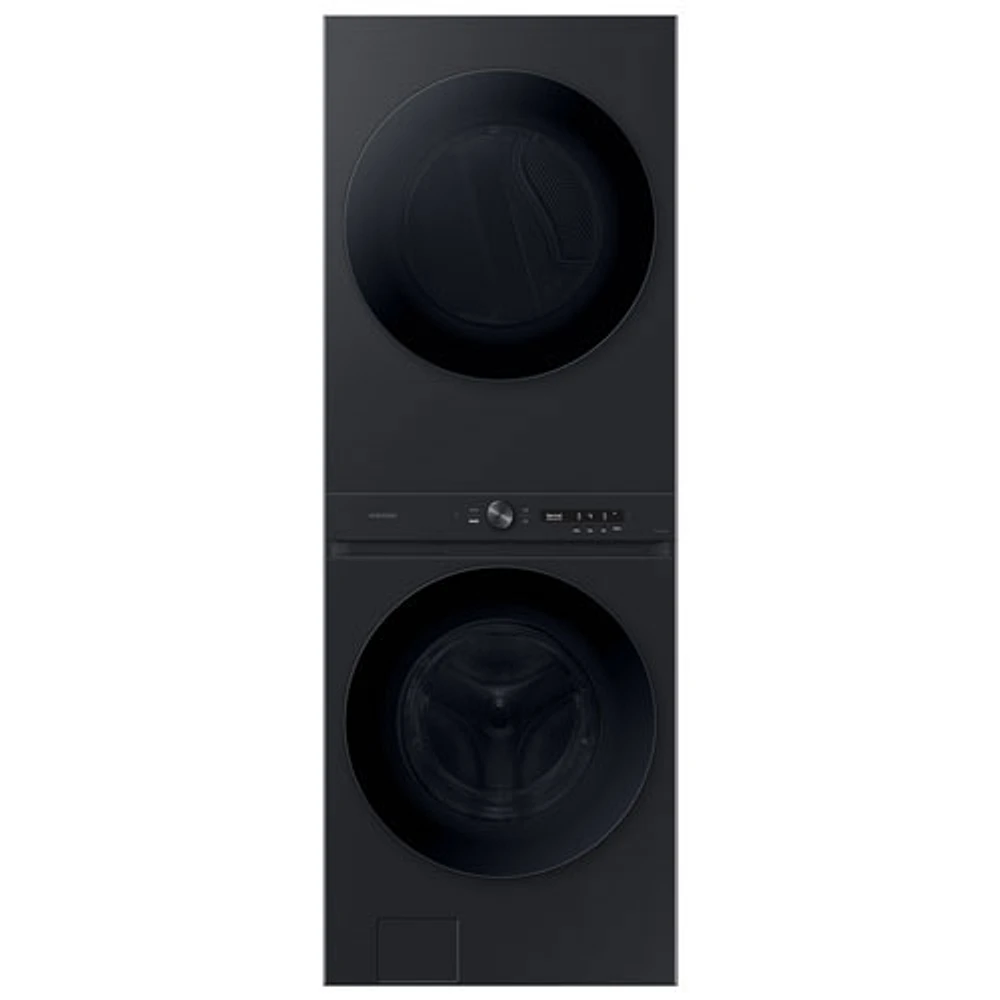 Open Box - Samsung 5.3 Cu. Ft. Front Load Electric Washer & Dryer Laundry Hub - Black SS - Perfect Condition