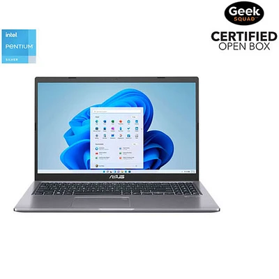 Open Box - ASUS Vivobook 15.6" Laptop - Slate Grey (Intel Pentium Silver N6000/256GB SSD/8GB RAM/Windows 11 Home)