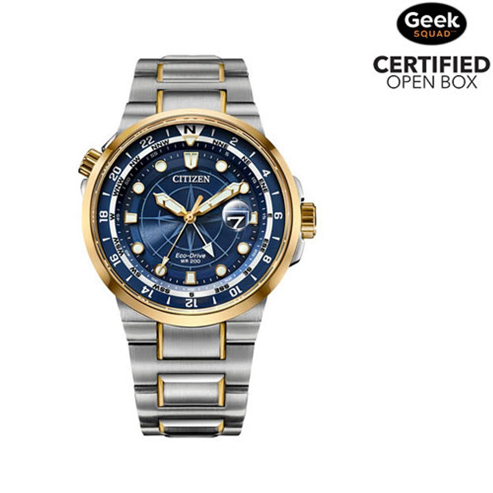 Open Box - Citizen Endeavor 44mm Men's Sport Watch - Two-Tone/Blue/Two-Tone