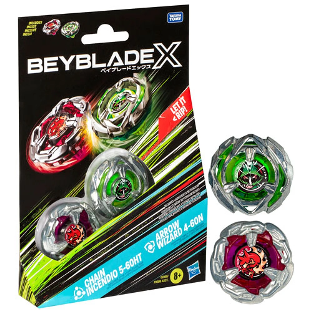 Beyblade X Chain Incendio 5-60HT & Arrow Wizard 4-60N Dual Pack Set