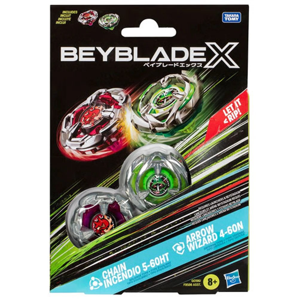 Beyblade X Chain Incendio 5-60HT & Arrow Wizard 4-60N Dual Pack Set