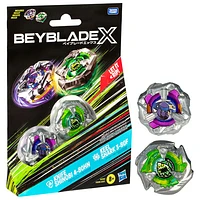 Beyblade X Knife Shinobi 4-80HN & Keel Shark 3-80F Dual Pack Set