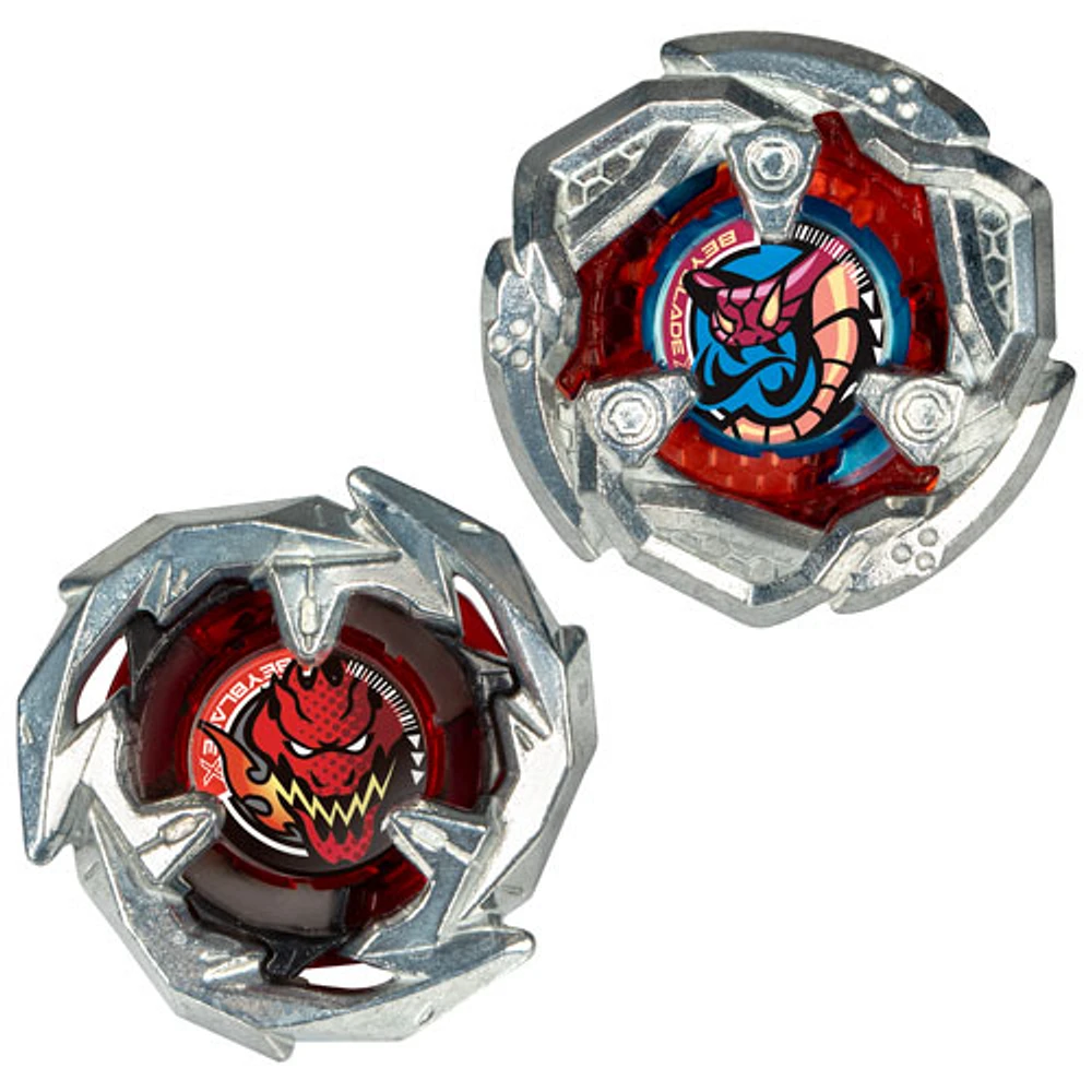 Ensemble de deux toupies Beyblade X Tail Viper 5-80O et Sword Dran 3-60F