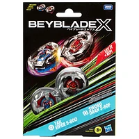 Beyblade X Tail Viper 5-80O & Sword Dran 3-60F Dual Pack Set