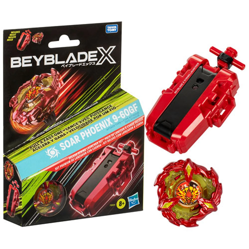 Beyblade X Soar Phoenix Deluxe String Launcher Set