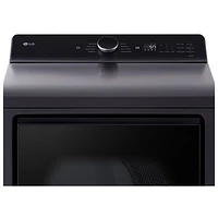 LG 7.3 Cu. Ft. Ultra Large Capacity Rear Control Electric Dryer (DLE8400BE) - Matte Black