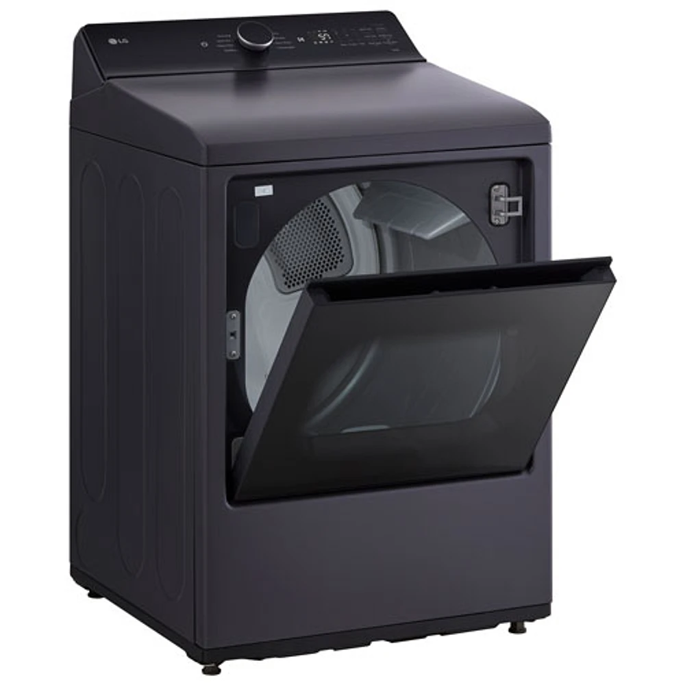 LG 7.3 Cu. Ft. Ultra Large Capacity Rear Control Electric Dryer (DLE8400BE) - Matte Black