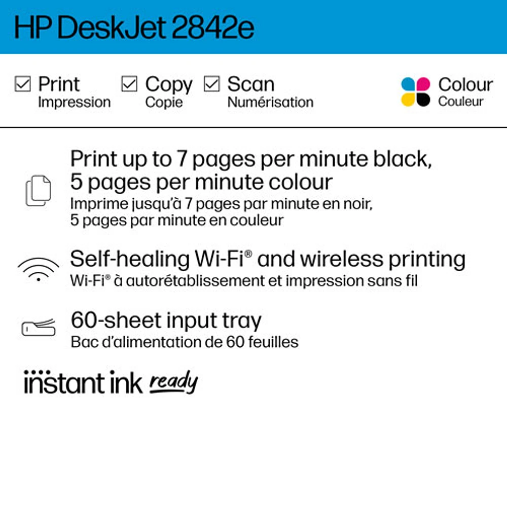 HP 2842E Wireless All-In-One Inkjet Printer - Aurora Green