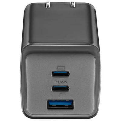 Insignia 65W 3-Port USB-C/USB-A Wall Charger with USB Cable (NS-MW3165C2A1B24-C) - Black - Only at Best Buy