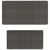 WHI Fabric Storage Ottoman - Charcoal - Set of 2